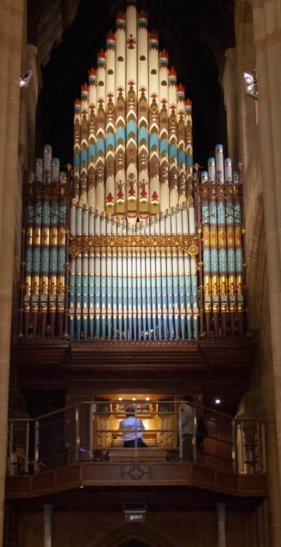 Martin Setchell plays organ in Sydney St Andrew's Cathedral